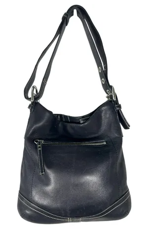 Coach 10938 Y2K Black Leather Shoulder Crossbody Convertible Bag Handbag Purse thumbnail 1