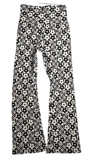 Wild Fable Women's Black White Flower‎ Power Flare Pants Size S thumbnail 1