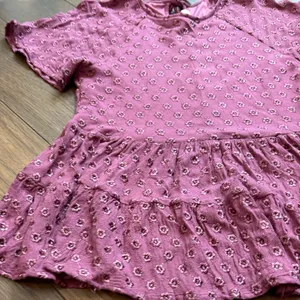 Altar’d State Purple Floral Peplum Top Small C3-043 thumbnail 3