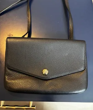 Talbots NWOT Women's Black Leather Adjustable Strap Small Handbag thumbnail 1
