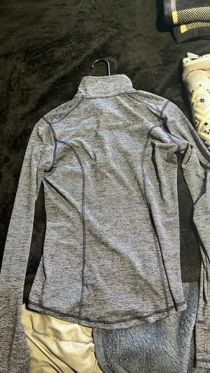 Navy blue and white striped rebebok zip up  thumbnail 2