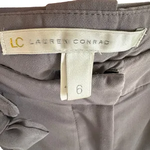 LC Lauren Conrad Lightweight Mauve Ankle‎ Fit Mid Rise Bow Belt Pants Size 6 thumbnail 6
