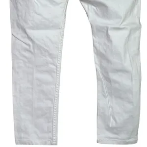 Zara Straight Leg High Rise Stretch Casual Ankle Cropped Denim Jean Zip 36 White thumbnail 7