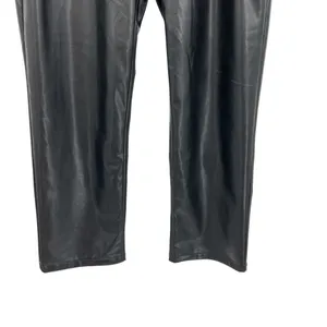Abercrombie Curve Love Vegan Leather 90s Relaxed Pants Faux Leather Black 34 18L thumbnail 6