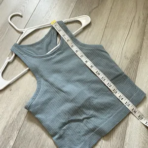 Lululemon Crop Tank Top ebb to street racerback womens Blue (size 4) workout gym thumbnail 5