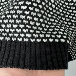 Karen Scott Womens XL Henley V-Neck Sweater Black & White‎ thumbnail 10