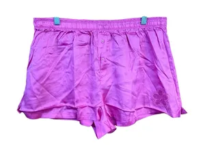 Pink Victoria’s Secret Silky Satin Boxer Pajama Shorts Sz L Pink NWT thumbnail 1