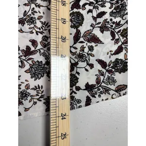 LOFT Black Cream Floral Button Down Blouse Small Office Workwear‎ Professional thumbnail 7