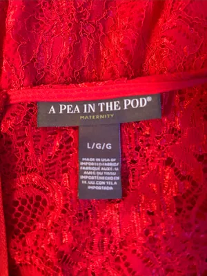 A Pea in the Pod Red Lace Midi Dress thumbnail 2