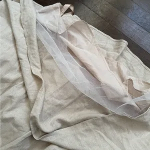 Meshki Valery Midi linen drop waist collared sleeveless button detail dress NWT thumbnail 7