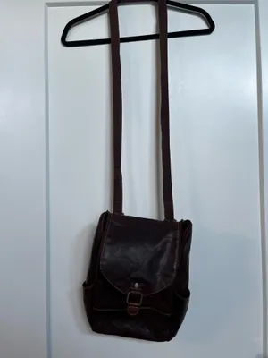 Unisex Brown Leather Backpack/Crossbody thumbnail 4