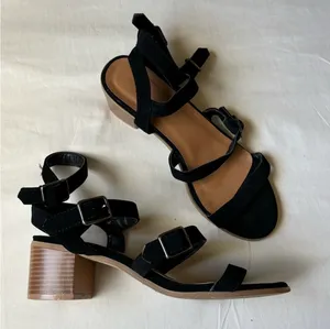 Sandals heel Black Size 8 thumbnail 1