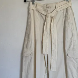 NWT Madewell Sz 23 Griff Superwide-Leg‎ Cargo Utility Pants Ivory Cream NO076 thumbnail 5
