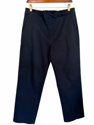 STUSSY women's cotton pull up straight leg pants black, size L thumbnail 1