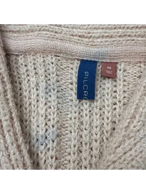Anthropologie Pilcro Baby Pink V Neck Sweater XS thumbnail 6