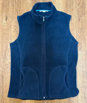 Woolrich Fleece Vest Navy Blue Full‎ Zip Pockets Womens Size Medium Gorpcore thumbnail 1