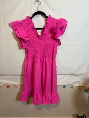 Ces Femme Pink Ruffle Dress thumbnail 2