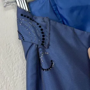 Reign On Blue & Black Dot Circle Pattern Tulle Strapless Formal Mini Dress 13/14 thumbnail 4