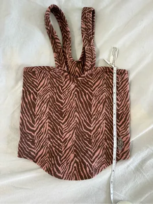 Free People Movement Pink & Black Zebra Print Tank Top Flutter Kick NWOT thumbnail 8