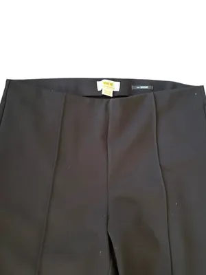 The Margot Kick-Flare Cropped Pants by Maeve Sz M Black Stretch Knit thumbnail 7