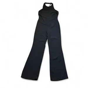 NWT LA Hearts by PACSUN VTG 2010s Black A-Line Open-Back Halter Jumpsuit — LARGE thumbnail 3