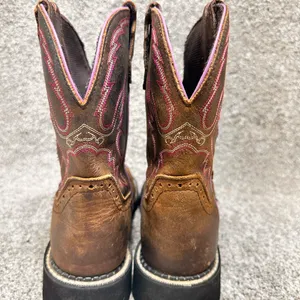 JUSTIN Boots WOMEN'S WANETTE WESTERN WORK BOOTS size 7.5B thumbnail 4