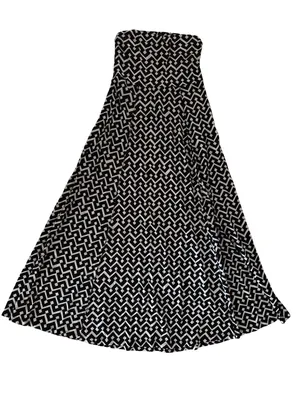GAP Black and White Geometric Maxi Skirt thumbnail 1