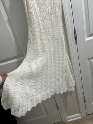 Freshman 1996 White Crochet Knit Dress thumbnail 2