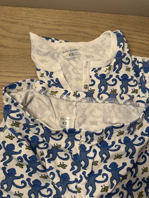 Roller Rabbit Pajamas Blue Monkey Long Sleeve thumbnail 3