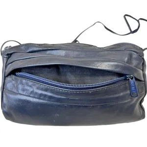Vintage 70’s Excel Dark Blue Leather Crossbody Bag thumbnail 3