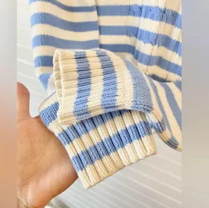Vintage 90’s Y2K Tommy Hilfiger Striped Chunky Cable Knit Sweater thumbnail 3
