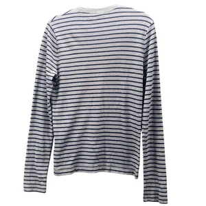 Y2K Waffle Knit Thermal‎ Top Gray Medium thumbnail 2