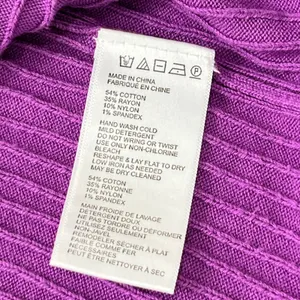 Free People Skyline‎ Women Medium Purple Ribbed Knit Front Slit Midi Skirt Boho thumbnail 6