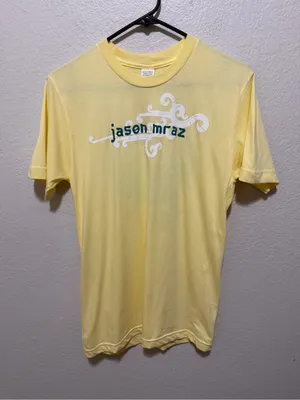 Jason Mraz The Gratitude Café Tour Concert Tee Yellow Organic Cotton Size Small thumbnail 1