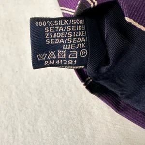 Polo By Ralph Lauren Men's Silk Tie Purple Striped Classic Handmade Necktie thumbnail 9