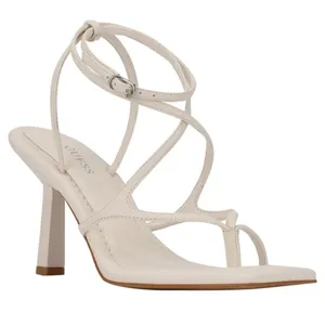 GUESS Leeba Faux Leather Square Toe Strappy Heels, White, Size 7, NWOT thumbnail 1