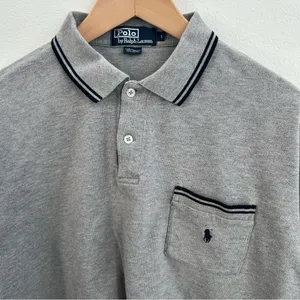 Grey Polo Ralph Lauren Y2K Cropped Polo thumbnail 3