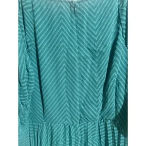 ASOS DESIGN Curve Midi Dress Womens 22 Green Excellent Ruched Chevron Smocked thumbnail 11