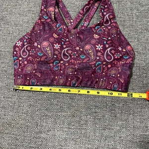 XIA Women’s Paisley Print Satin Sports Bra - Multicolor thumbnail 2