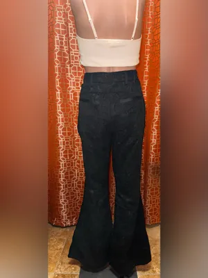 We the Free Floral Burnout Velvet Flare Pants Size 8 NWOT thumbnail 3