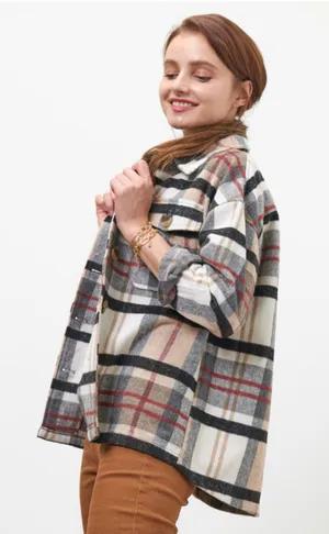 Newbury Kustom Tartain Plaid Flannel Over Shirt Jacket thumbnail 2
