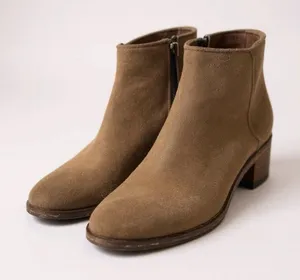 Frye Womens Booties Size 6 Tan Leather Side Zip Boots thumbnail 1