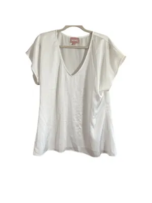 Show Me Your Mumu Pink Label on White Fabric thumbnail 2