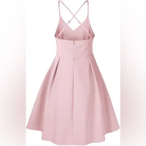 Glory Sunshine Women's Deep V Neck Spaghetti Straps Dress Sleeveless Dress M thumbnail 2