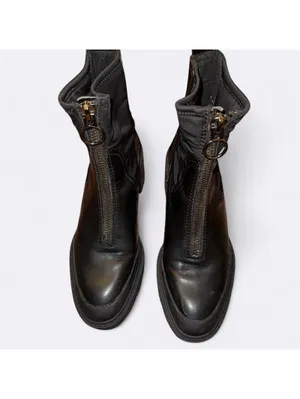 Zara black side-gore ankle boots with a track sole thumbnail 2