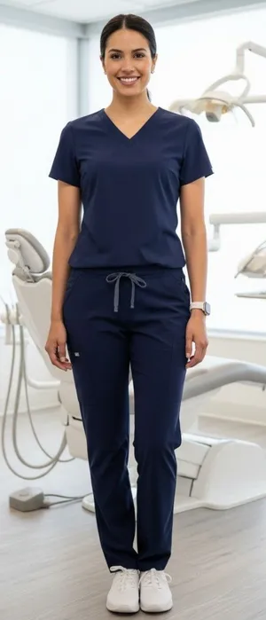Figs Navy Blue Scrub Pants Size Small thumbnail 1