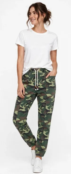Sundry Camo Utility Jogger Pants 0 XS Military Inspired Drawstring Tapered thumbnail 1