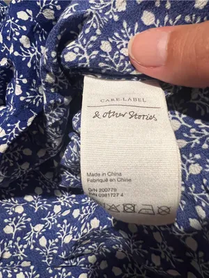 & other stories Blue Floral Sleeveless Summer Dress thumbnail 8