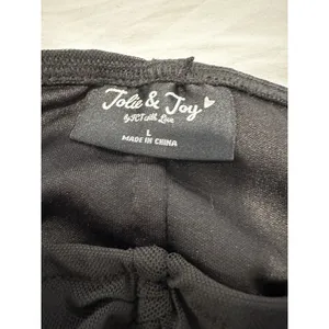 Jolie and Joy Women Sz:L Cropped Ruched Black Bodice Stretch Sheer Mesh Sleeves thumbnail 5