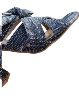 NWOT NYDJ Loreri Denim Heeled Sandals Size 5.5 thumbnail 4